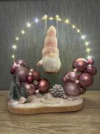 Kerststukje roze met gnoom, Diversen, Ophalen, Nieuw