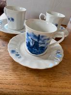 Delft 3 koffie tasjes, Verzamelen, Ophalen, Gebruikt, Overige materialen, Kop en/of schotel