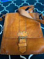 Vintage lederen handtas 31 x 27 cm, Ophalen, Zo goed als nieuw
