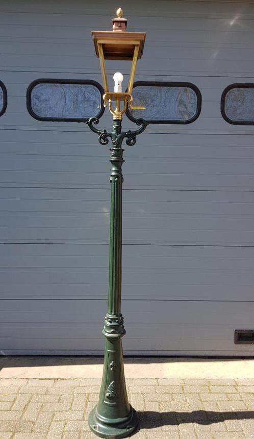 Gietijzeren tuinverlichting lantaarnpalen tuinlamp 280 cm, Antiek en Kunst, Antiek | Verlichting, Ophalen of Verzenden