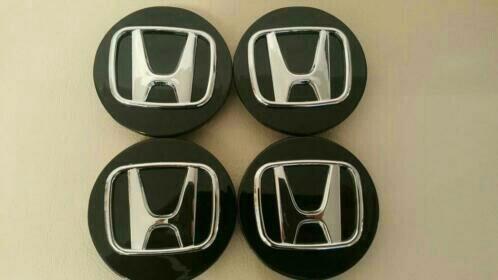 4x 69 of 60mm Honda naafdoppen/center caps rood/zwart/zilver, Auto-onderdelen, Klein materiaal, Honda, Nieuw, Ophalen of Verzenden