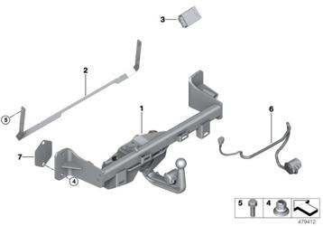 Origineel (OEM) BMW elektrisch zwenkbare trekhaak F30/F31 beschikbaar voor biedingen