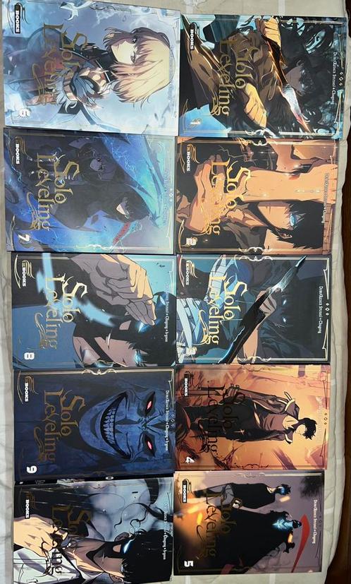 Lot 10 tomes Solo Leveling – État NEUF – Moitié prix, Boeken, Strips | Comics, Zo goed als nieuw, Complete serie of reeks, Japan (Manga)