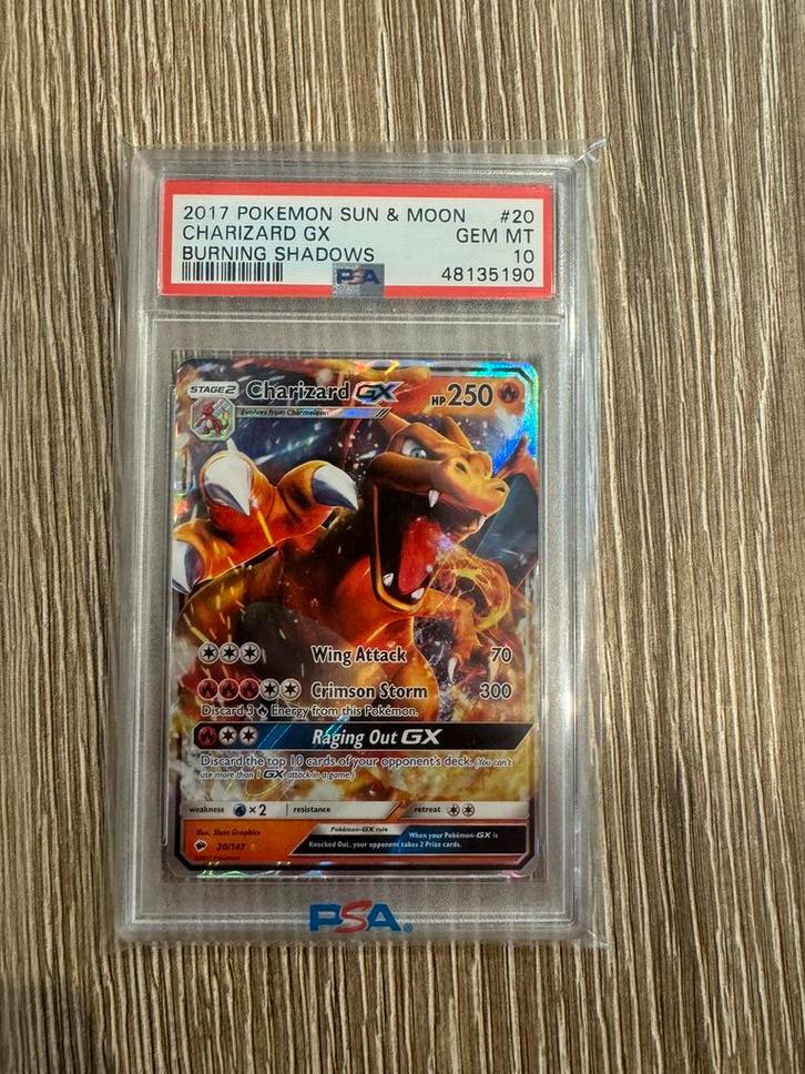 Charizard GX #20 PSA10 Pokemon Kaart, Hobby en Vrije tijd, Verzamelkaartspellen | Pokémon, Nieuw, Losse kaart, Ophalen