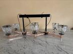 Hanglamp industrieel,modern 6 spots met kristal-look glazen, Ophalen of Verzenden, Nieuw, Glas