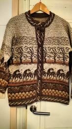 Prachtige Noorse vest met ingebreide paardenmotieven.  40-42, Ophalen of Verzenden, Zo goed als nieuw
