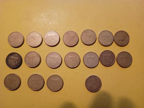 Lotje munten van 5 gulden, Postzegels en Munten, Munten | Nederland, Setje, 5 gulden, Koningin Beatrix, Ophalen of Verzenden