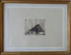 DIRK BAKSTEEN / WATERPUT KEMPEN / ZW-W ETS / 33x43cm / KADER, Antiek en Kunst, Kunst | Litho's en Zeefdrukken, Ophalen of Verzenden