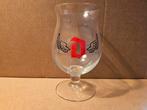Duvel glas rode D met zwarte vleugels, Ophalen of Verzenden, Zo goed als nieuw, Duvel