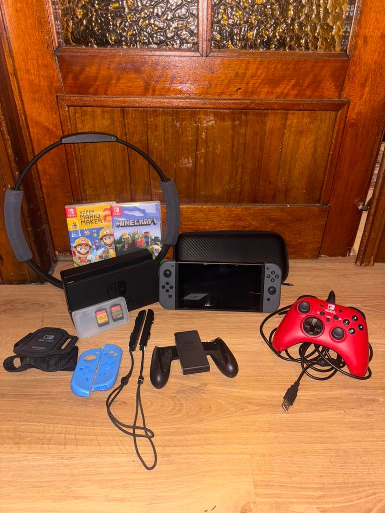 Nintendo switch+accesoires, Enlèvement ou Envoi, Comme neuf, Switch Original, Avec jeux