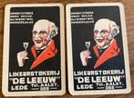 Oude speelkaarten LIKEURSTOKERIJ DE LEEUW/AALST, Verzamelen, Ophalen of Verzenden, Zo goed als nieuw, Speelkaart(en)