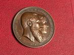 Bronzen medaille / penning Leopold & Marie-Henriette Wiener, Ophalen of Verzenden