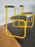 Paire de chaises Airon design vintage, Jaune, Chaise de bureau, Enlèvement, Utilisé