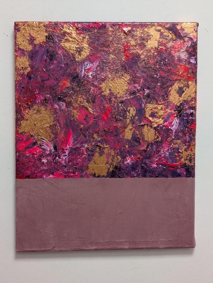 Velvet Fuchsia (Nr.2), Antiek en Kunst, Kunst | Schilderijen | Abstract, Ophalen of Verzenden