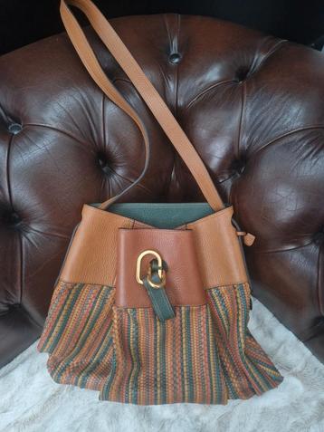 Heel mooie multicolor tressé schoudertas van Delvaux beschikbaar voor biedingen