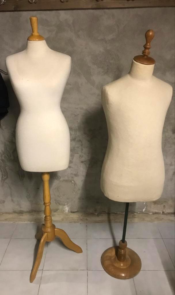 2 paspoppen, Hobby & Loisirs créatifs, Couture & Fournitures, Utilisé, Mannequin, Enlèvement