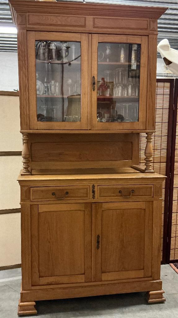 Antieke vitrinekast, Antiek en Kunst, Antiek | Meubels | Kasten, Ophalen