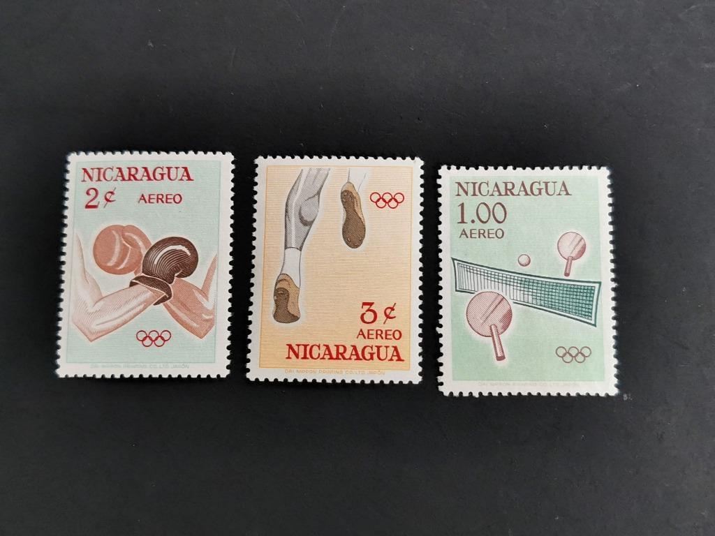 Nicaragua 1963 - sports - Jeux olympiques de Tokyo, Enlèvement ou Envoi, Non oblitéré, Sport