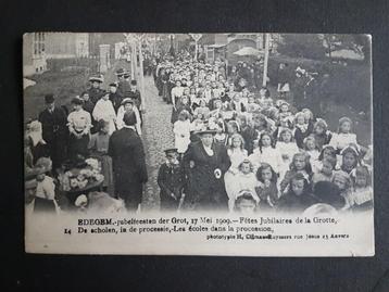 Postkaart Edegem Jubelfeesten der grot 1909 nr 14 De Scholen disponible aux enchères