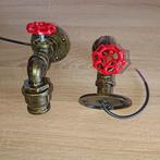 2 muurlampen type steampunk/industrieel in metaal, Huis en Inrichting, Lampen | Wandlampen, Ophalen of Verzenden, Nieuw, Metaal