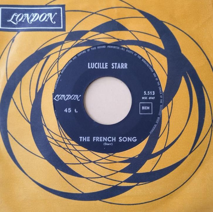 Lucille Starr - The French song, Cd's en Dvd's, Vinyl Singles, Zo goed als nieuw, Single, Pop, 7 inch, Ophalen of Verzenden