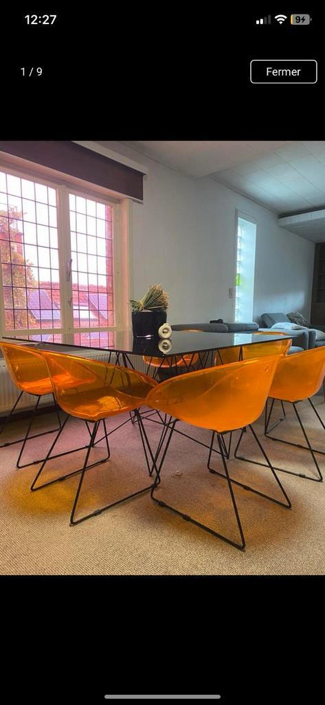 Tafel met 6 stoelen, merk Pedrali, Huis en Inrichting, Tafels | Statafels, Gebruikt, Ophalen