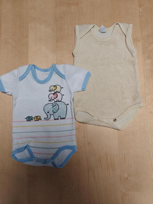 2 Body's maat 50 korte mouwen badstof, Kinderen en Baby's, Babykleding | Maat 50, Gebruikt, Jongetje of Meisje, Nacht- of Onderkleding