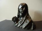 Constantin MEUNIER 1831-1905 femme en prière ancien bronze, Antiquités & Art, Enlèvement ou Envoi