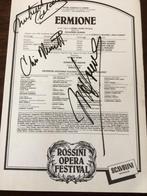 Monserrat Caballe - gesigneerd programma opera Ermione, Ophalen of Verzenden, Gelezen, Artiest