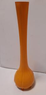 vintage oranje vaas,  36 cm, Antiek en Kunst, Antiek | Glaswerk en Kristal, Ophalen of Verzenden