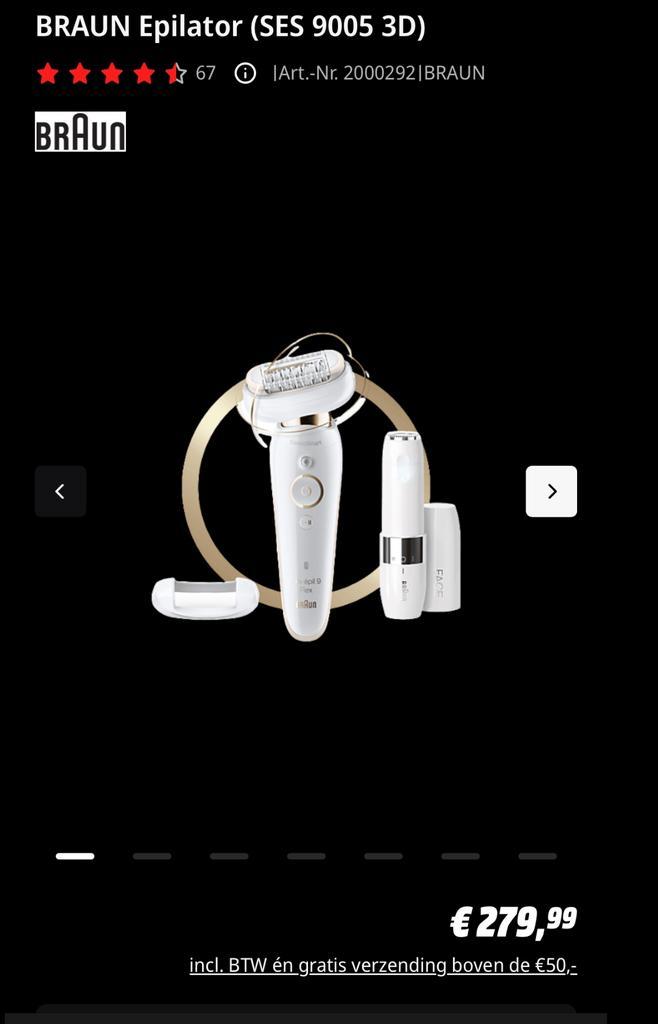 Braun Epilator nog onder garantie 3-4x gebruikt, Elektronische apparatuur, Persoonlijke Verzorgingsapparatuur, Zo goed als nieuw