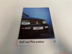 Folder Volkswagen Golf 3 met Plus-pakket, Autos : Divers, Modes d'emploi & Notices d'utilisation, Enlèvement ou Envoi