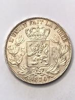 Munt zilver België 5 FR Leopold II   1876 kwaliteit !!!, Argent, Enlèvement ou Envoi, Monnaie en vrac, Argent