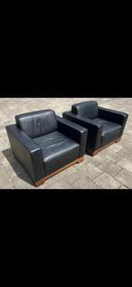 Fauteuils Club cuir DURLET, Gebruikt, Vintage, Ophalen of Verzenden, 75 tot 100 cm