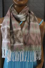 Langwerpige sjaal beige/bruin/groen/roze 140 cm X 27 cm, Ophalen of Verzenden, Sjaal, Zo goed als nieuw, Geen merk