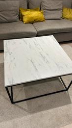 Salontafel met marmereffect 75x75x45cm, Huis en Inrichting, Tafels | Salontafels, Ophalen, Zo goed als nieuw