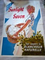 Origineel Affiche voor Sunlight Savon ZEER GROOT, Verzenden, Deurposter of groter, Reclame, Rechthoekig Staand