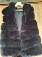 Nieuwe zwarte bodywarmer in nepbont, Kleding | Dames, Bodywarmers, Zwart, Maat 42/44 (L), Nieuw, Ophalen