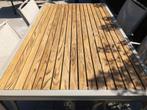Tafel + stoelen Gloster, Tuin en Terras, Ophalen of Verzenden, Gebruikt, Rechthoekig, Hout