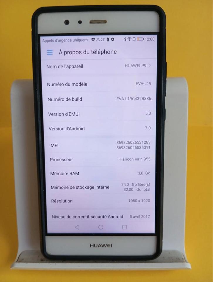 Huawei P9, Telecommunicatie, Mobiele telefoons | Huawei, Zo goed als nieuw, Touchscreen, Android OS, 10 megapixel of meer, Zilver