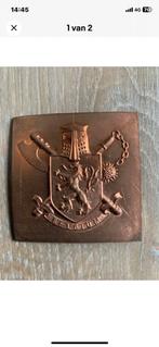 Belgium Korea Plaquette Onafgewerkt Embleem ( In Koperkleur), Verzamelen, Militaria | Algemeen, Verzenden