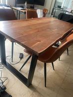 Houten tafel + 6 stoelen, Maison & Meubles, Tables | Tables à manger, Utilisé, Enlèvement ou Envoi