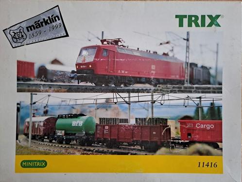 Minitrix starterset 11416 analoog/ digitaal DB goederenset, Hobby en Vrije tijd, Modeltreinen | N-Spoor, Zo goed als nieuw, Rails