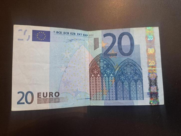 2002 Duitsland 20 euro 1e serie Duisenberg code P008, Postzegels en Munten, Bankbiljetten | Europa | Eurobiljetten, Los biljet