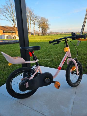 BTWIN 2-in-1 kinder/loopfiets disover 500 3-5j 14 inch roze