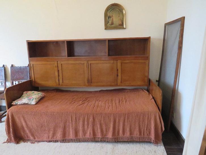 Lit avec étagère, Maison & Meubles, Chambre à coucher | Lits, Utilisé, Une personne, 90 cm, 200 cm, Bois, Brun, Enlèvement