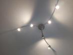 Inox plafondlamp met 6 spotjes inclusief LED-spotjes, Ophalen, Zo goed als nieuw, Metaal