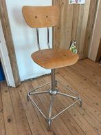 Vintage archtectenstoel, Ophalen, Gebruikt, Bruin, Eén
