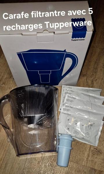 Carafe filtrante Tupperware avec 5 recharges neuve, Electroménager, Enlèvement ou Envoi, Comme neuf