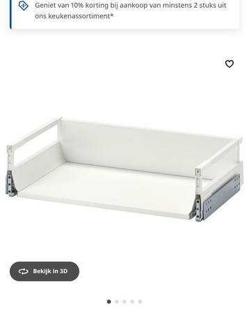 MAXIMERA KNIVSHULT Lade, middel, wit Donkergrijs 60x37 cm beschikbaar voor biedingen
